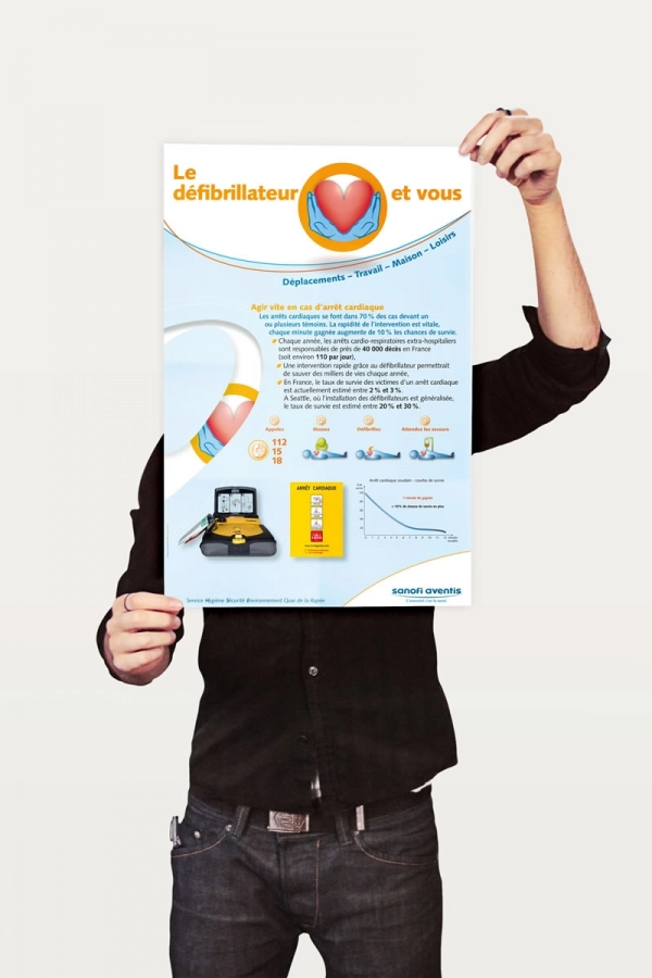 rs/affiche Sanofi Aventis défibrilateur -studio Sans Exception.webp